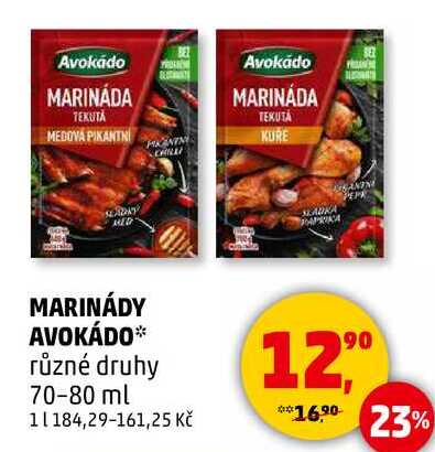MARINÁDY AVOKÁDO různé druhy, 70-80 ml 