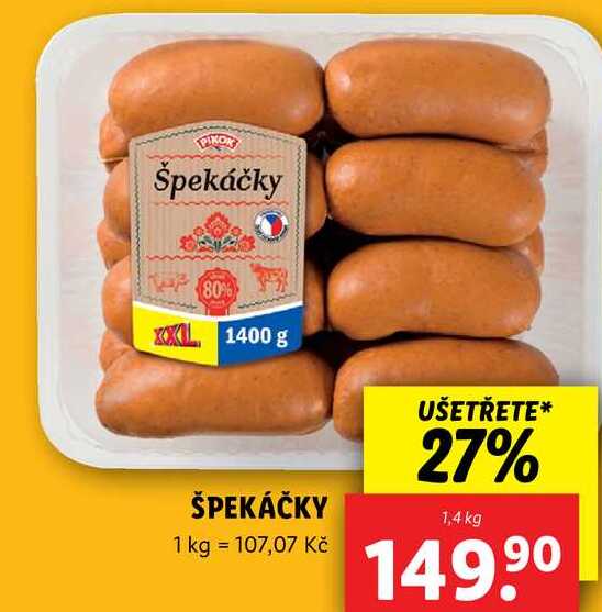 ŠPEKÁČKY, 1,4 kg