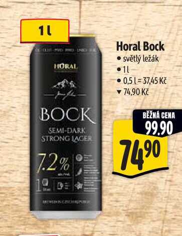 Horal Bock, světlý ležák 1l
