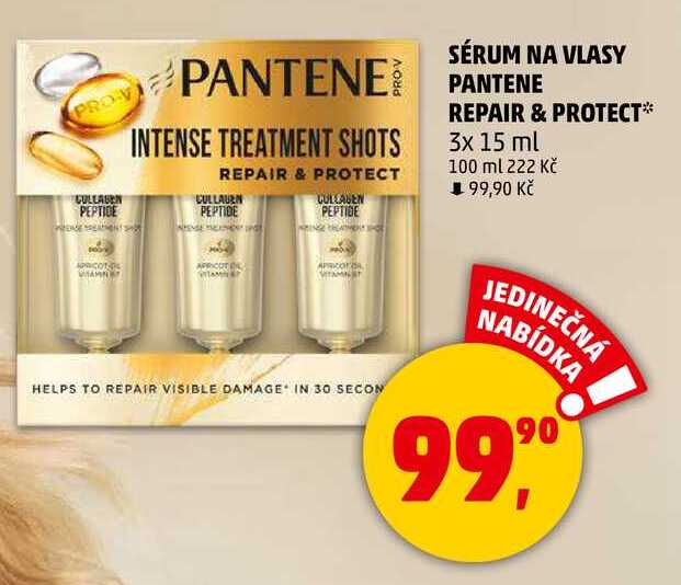 SÉRUM NA VLASY PANTENE REPAIR & PROTECT, 3x 15 ml 