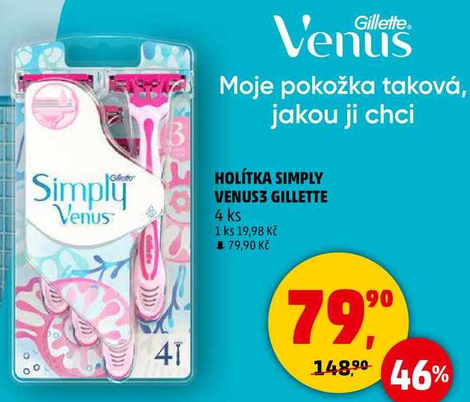 HOLÍTKA SIMPLY VENUS3 GILLETTE, 4 ks 