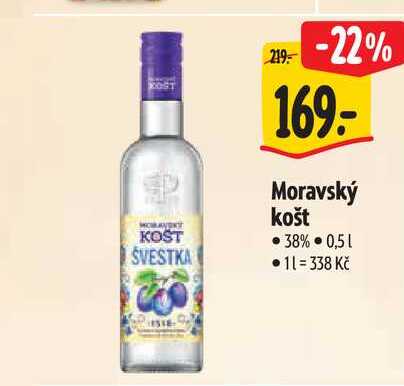 Moravský košt 38% 0.5l