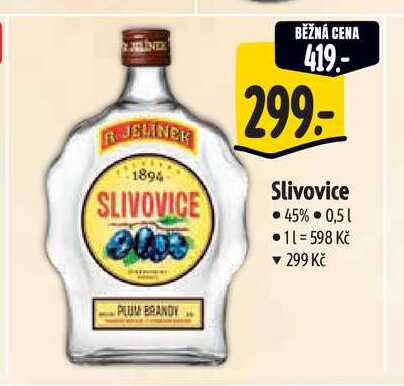 R. Jelínek Slivovice 0,5l budík