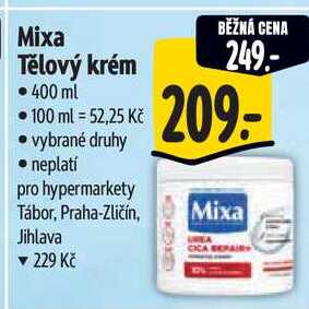 Mixa Tělový krém 400 ml 