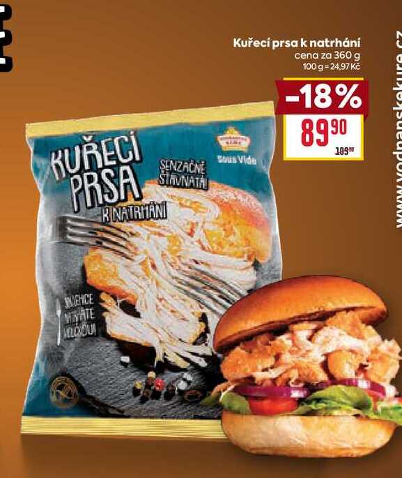 Kuřecí prsa k natrhání cena za 360 g 