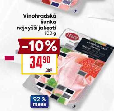 Vinohradská šunka nejvyšší jakosti 100 g 
