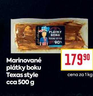 Marinované plátky boku Texas style cca 500 g