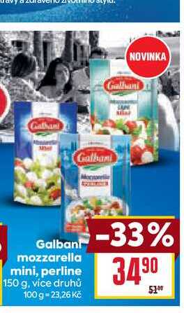 Galbani mozzarella mini, perline 150 g