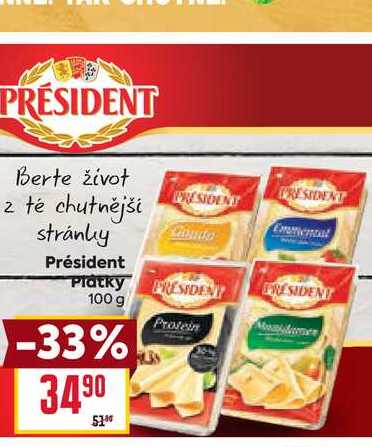 Président Plátky 100g