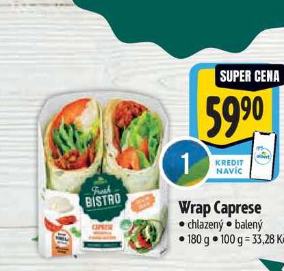 Wrap Caprese, chlazený, balený 180 g 