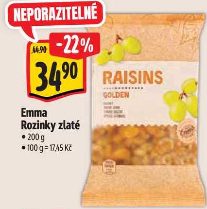 Emma Rozinky zlaté 200 g 