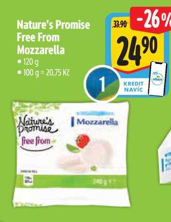 Nature's Promise Free From Mozzarella 120 g
