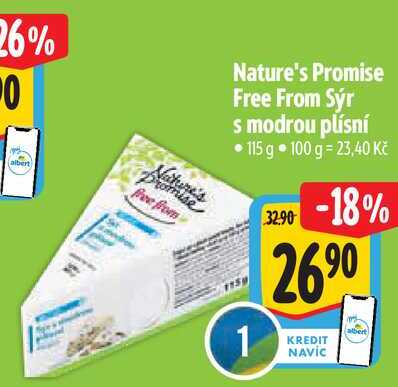 Nature's Promise Free From Sýr s modrou plísní 115 g