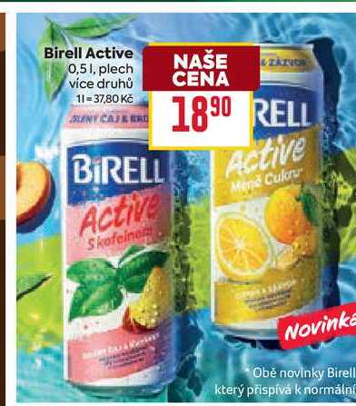 Birell Active 0,51, plech 