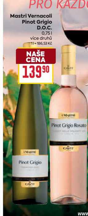 Mastri Vernacoli Pinot Grigio D.O.C. 0,75l