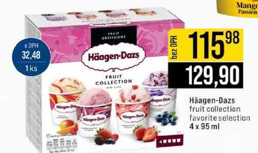 Häagen-Dazs fruit collection favorite selection 4 x 95 ml 