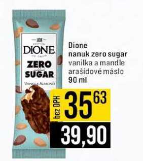 Dione nanuk zero sugar vanilka a mandle arašidové máslo 90 ml 