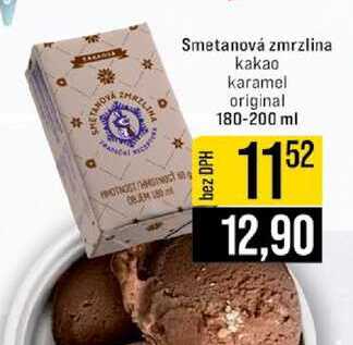 Smetanová zmrzlina kakao karamel original 180-200 ml 