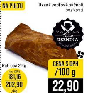 Uzená vepřová pečeně bez kosti 100g