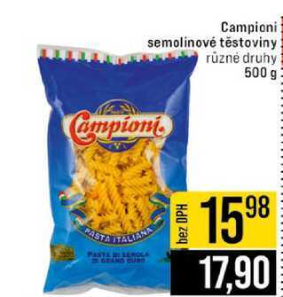 Campioni semolinové těstoviny různé druhy 500 g 