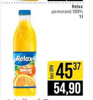 Relax pomeranč 100% 1l