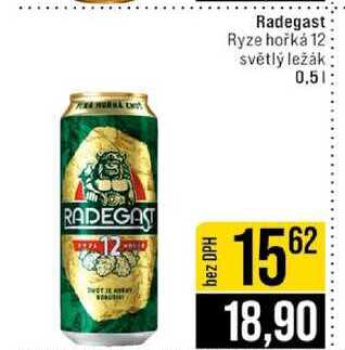 Radegast Ryze hořká 12 světlý ležák 0,5l