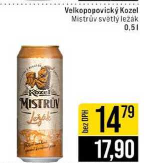 Velkopopovický Kozel Mistrův světlý ležák 0,5l