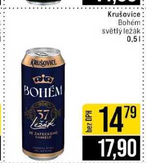 Krušovice Bohém světlý ležák 0,5l