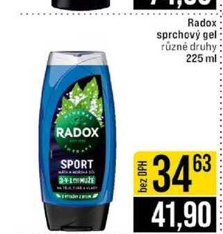 Radox sprchový gel různé druhy 225 ml 