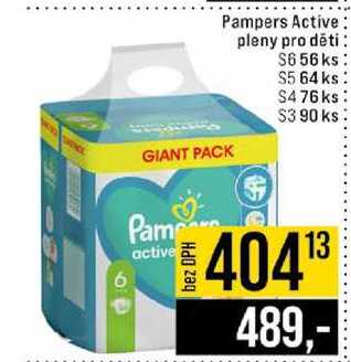 Pampers Active pleny pro děti S6 56 ks 