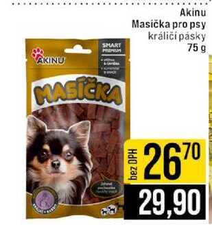 Akinu Masička pro psy králičí pásky 75 g