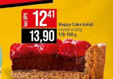 Happy Cake koláč různé druhy 119-150 g 