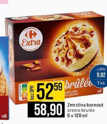 Zmrzlina kornout creme brulée 6 x 120 ml 