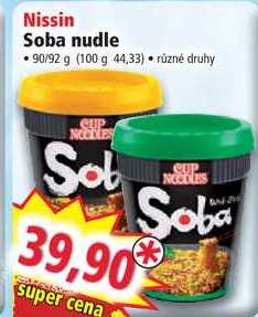 Nissin Soba nudle, 90/92 g 