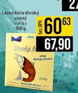 Losos keta divoký uzený platky 100 g 