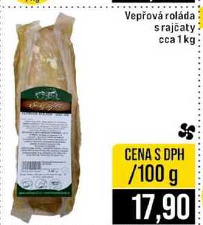 Vepřová roláda s rajčaty cca 1kg 100g