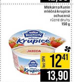 Mlékárna Kunin mléčná krupice ochucená různé druhy 150 g