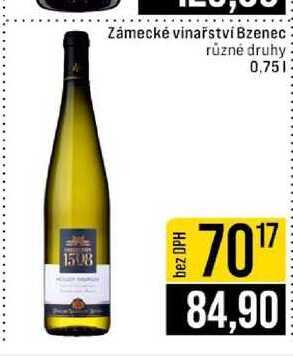 Zámecké vinařství Bzenec různé druhy 0,75l