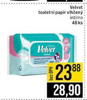 Velvet toaletní papír vlhčený intimo 48 ks 