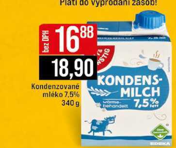 Kondenzované mléko 7.5% 340 g 
