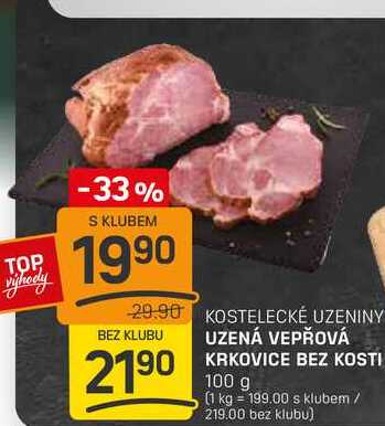 UZENÁ VEPŘOVÁ KRKOVICE BEZ KOSTI 100 g