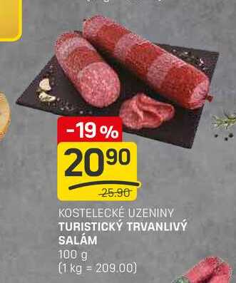 TURISTICKÝ TRVANLIVÝ SALÁM 100 g
