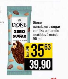 Dione nanuk zero sugar vanilka a mandle arašidové máslo 90 ml 