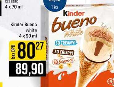 Kinder Bueno white 4x 90 ml 