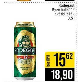 Radegast Ryze hořká 12 světlý ležák 0,5l
