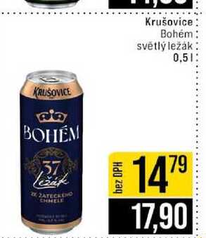 Krušovice Bohém světlý ležák 0,5l