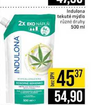 Indulona tekuté mýdlo různé druhy 500 ml 