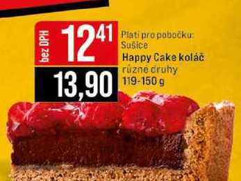 Happy Cake koláč různé druhy 119-150 g 
