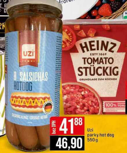 Uzi párky hot dog 550g 
