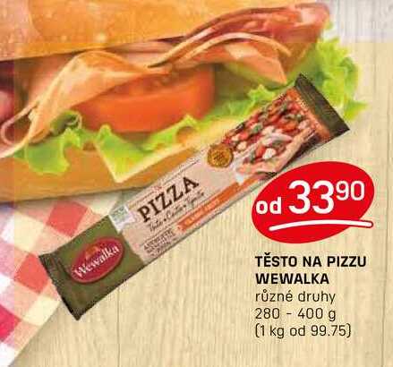 TĚSTO NA PIZZU WEWALKA různé druhy 280 - 400 g